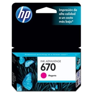 CARTUCHO DE TINTA HP 670 MAGENTA CZ115AB