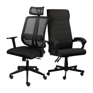 KIT PROMOCIONAL CADEIRA ESCRITORIO MAGNUS BLACK + CADEIRA OFFICE GO STAR PLUS PRETA