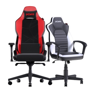 KIT PROMOCIONAL CADEIRA GAMER SENTINEL RED MAGMA VERMELHA + CADEIRA GAMER MAD RACER STI TURBO WHITE GHOST BRANCA