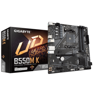 PLACA MÃE GIGABYTE B550M K AM4 4XDDR4(MÁX128GB) 4 SATA 2 M.2 2XUSB 3.2 4XUSB 2.0 1XHDMI
