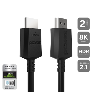 CABO HDMI ULTRA 2.1 4K 1080/ 144HZ - PRETO - 2 METROS - PHM8K-2