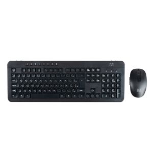 KIT TECLADO E MOUSE SEM FIO RECARREGÁVEL USB 1600DPI PRETO - TC250