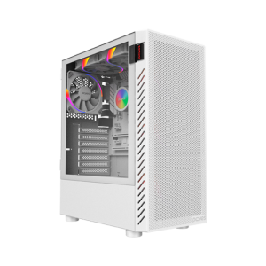 GABINETE GAMER BOLTER WHITE GHOST - LATERAL EM VIDRO - PCYES - GBWGPBR