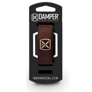 DAMPER EM POLIESTER E TAG EM METAL MARROM DTMD18