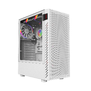 GABINETE GAMER BOLTER WHITE GHOST - LATERAL EM VIDRO - PCYES - GBWGPBR