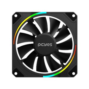 COOLER FAN PARA GABINETE SANGUE FRIO 3 ARGB BLACK VULCAN 120MM PCYES - ARGBSF3BR
