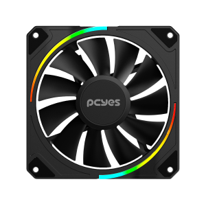 COOLER FAN PARA GABINETE SANGUE FRIO 3 ARGB BLACK VULCAN 120MM PCYES - ARGBSF3BR
