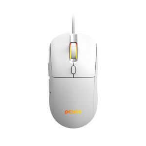 MOUSE GAMER PCYES BASARAN WHITE GHOST - 12400 DPI - RGB - 6 BOTÕES - PMGBRWG