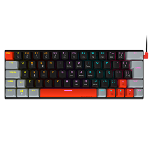 TECLADO MECANICO 60% PCYES KUROMORI BLACK VULCAN - SWITCH BLUE - LED RAINBOW - PTKM60BL