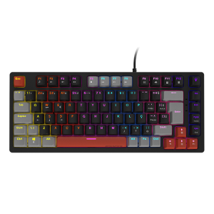 TECLADO MECANICO 75% PCYES KIRIN BLACK VULCAN - SWITCH BLUE - LED RAINBOW - PTKR75BL