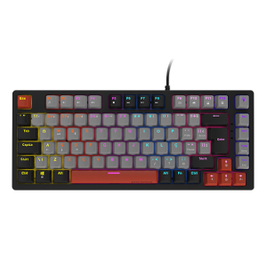 TECLADO MECANICO 75% PCYES KIRIN BLACK VULCAN - SWITCH RED - LED RAINBOW - PTKR75RD