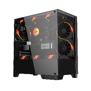 GABINETE GAMER FORCEFIELD TWR BLACK VULCAN - GFFTWRBV