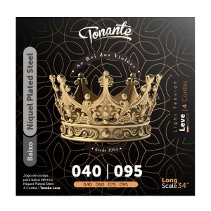 ENCORDOAMENTO 040 NÍQUEL PLATED STEEL P/BAIXO 4 CORDAS 0.040 - 0.095 - TNBE40N