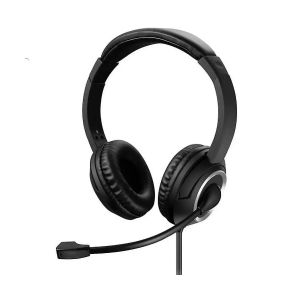 FONE DE OUVIDO HEADSET COM FIO HF600 CONEXÃO P3 E USB CABO DE 240CM PRETO - PH427