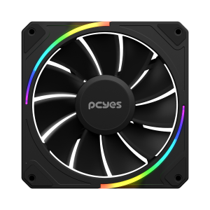COOLER FAN PARA GABINETE SANGUE FRIO 3 ARGB BLACK VULCAN REVERSE 120MM PCYES - ARGBRVSF3BR