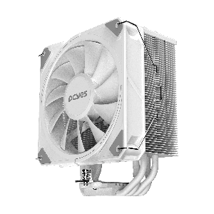 COOLER PARA PROCESSADOR PCYES FROST PULSE WHITE GHOST - TDP 180W - PEFPWG