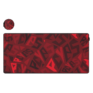 MOUSE PAD GAMER PCYES SIGNATURE EXTENDED RED MAGMA LIMITED - 900 X 420 - PMS90X42RM
