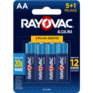 PILHA ALCALINA AA PACK COM 6 5+1 - SM-144