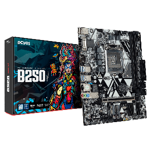 PLACA MÃE PCYES B250 LGA 1151 2XDDR4 (MAX 64GB) M.2 NVME 4XUSB 3.2, 2XUSB 2.0 REDE 1000 HDMI/VGA/DP M-ATX - PCYB250-9G64