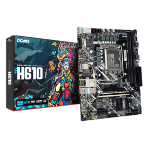 PLACA MÃE PCYES H610 LGA1700 2XDDR4 (MAX 64GB) M.2 NVME 2XUSB 3.2, 2XUSB 2.0 REDE 1000 HDMI/DP/VGA M-ATX - PCYH610-14G64