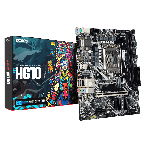 PLACA MÃE PCYES H610 LGA1700 2XDDR4 (MAX 64GB) M.2 NVME 2XUSB 3.2, 2XUSB 2.0 REDE 1000 HDMI/DP/VGA M-ATX - PCYH610-14G64