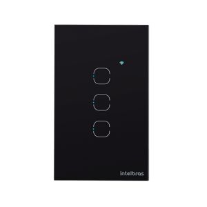 INTERRUPTOR SMART ZIGBEE TOUCH 3 PRETO EZS 1003 4850049