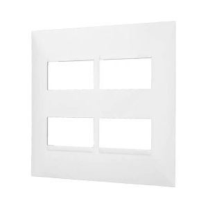 PLACA 2+2 POSTOS SEPARADOS 4X4 BRANCA 618514BC