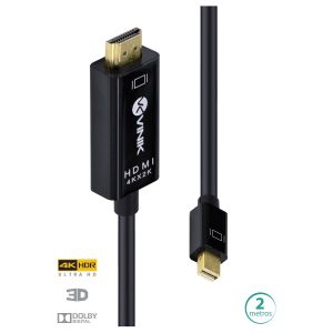CABO MINI DP P/ HDMI 2.0 4K - 2 METROS - H20MDP-2