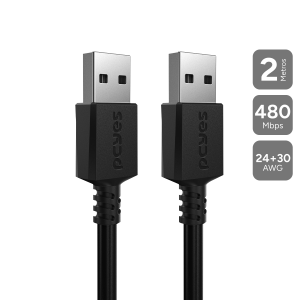 CABO DE DADOS USB A 2.0 MACHO 2M - PUAM2-2