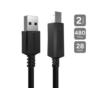 CABO P/ IMPRESSORA USB A 2.0 P/ USB B 2M - PUABM2-2