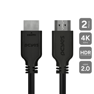 CABO HDMI 2.0 MACHO 4K/60HZ - PRETO - 2 METROS - PHM20-2
