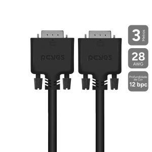 CABO VGA 15 PINOS MACHO - 3 METROS - PVM15-3