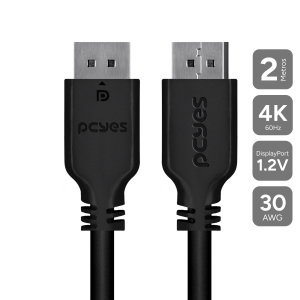 CABO DISPLAYPORT MACHO - PRETO - 2 METROS - PDPM-2