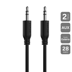 CABO P2 3.5MM MACHO PARA P2 3.5MM MACHO - 2 METROS - P35M-2