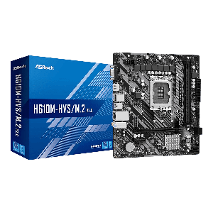 PLACA MÃE ASROCK H610M-HVS/M.2 R2.0 LGA1700 2XDDR4 3200 DIMM 64GB 4XSATA3 2XUSB3.2 4XUSB2.0 REDE GIGA 1XM.2/KEY M 1XHDMI