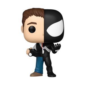 BONECO FUNKO POP! MARVEL SPLIT - PETER PARKER/HOMEM-ARANHA PRETO COM CHASE