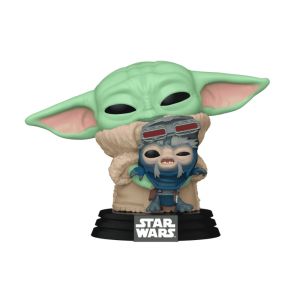 BONECO FUNKO POP! STAR WARS MANDALORIAN - GROGU COM DROIDSMITH
