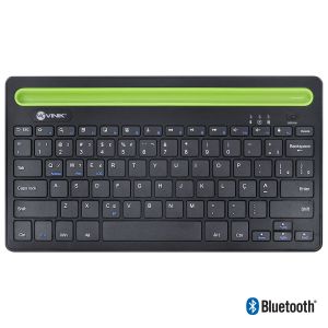 TECLADO SEM FIO BLUETOOTH 3.0 DYNAMIC SMART ABNT COM SUPORTE PARA TABLET OU CELULAR - PRETO - DT200