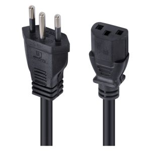 CABO DE FORÇA TRIPOLAR PARA FONTE 3X0,75 MM 250V - 3 MTS (10 UN)