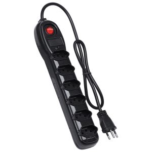 FILTRO DE LINHA 6 TOMADAS PP 0,75MM COMPRIMENTO 1MT