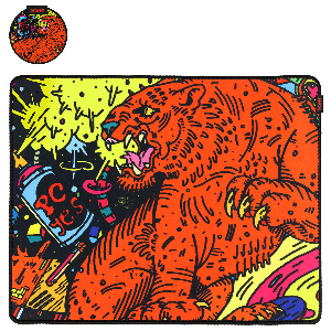 MOUSE PAD GAMER PCYES TIGER MEDIUM - 500 X 400MM - PMT50X40