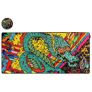 MOUSE PAD GAMER PCYES DRAGON EXTENDED - 900 X 420MM - PMD90X42