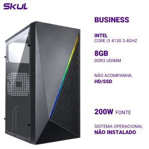 COMPUTADOR B300 CORE I3 4130 3.4GHZ MEM 8GB DDR3 SEM HD/SSD FONTE 200W