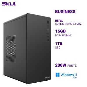 COMPUTADOR B300 CORE I3 10100 3.6GHZ MEM 16GB DDR4 SSD 1TB FONTE 200W WINDOWS 11 PRO